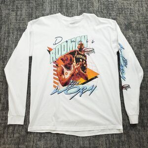 Dennis Rodman Pacsun Shirt Men’s Large White Graphic The Worm Cotton